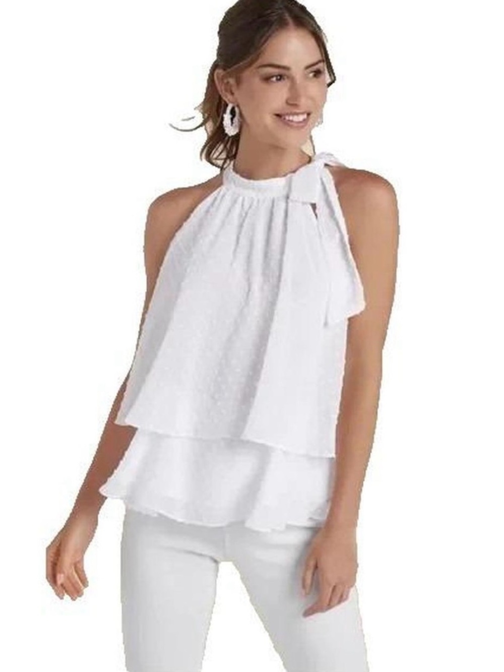 BRAND NEW Venus Halter Tie Neck Layered Sleeveless Top